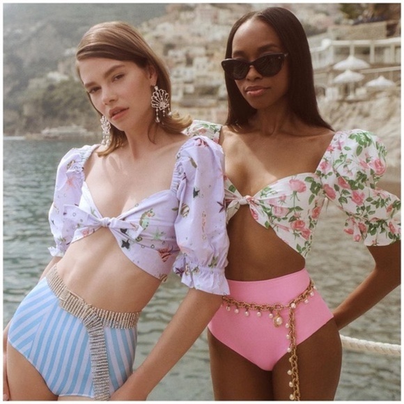 HILL HOUSE The Isabella Top In Sea Creatures - Picture 3 of 6